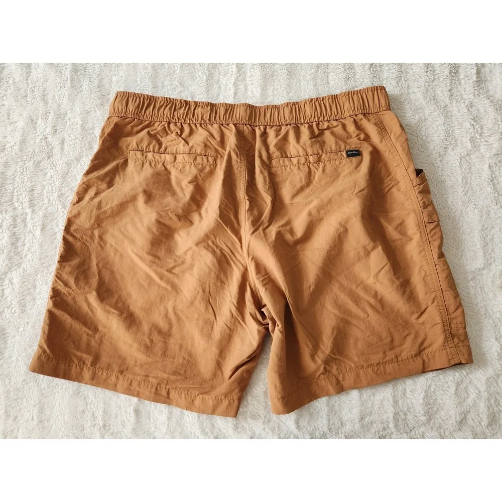 Eddie Bauer Men's Ripstop Tech Pull On‎ Shorts Mens XL Tan